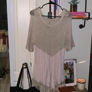 Stella couture knit dress or tunic with fringe!
